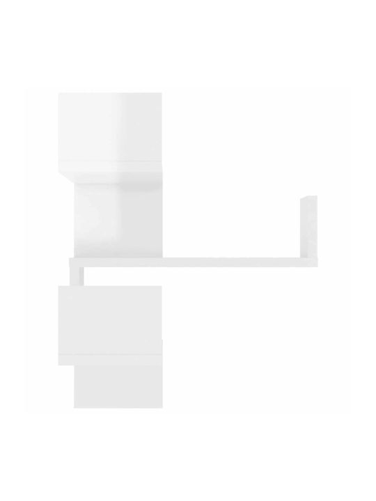 Eckregale Wand White Glossy 2Stück 40x40x50cm