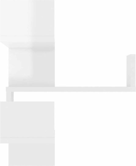 Eckregale Wand White Glossy 2Stück 40x40x50cm