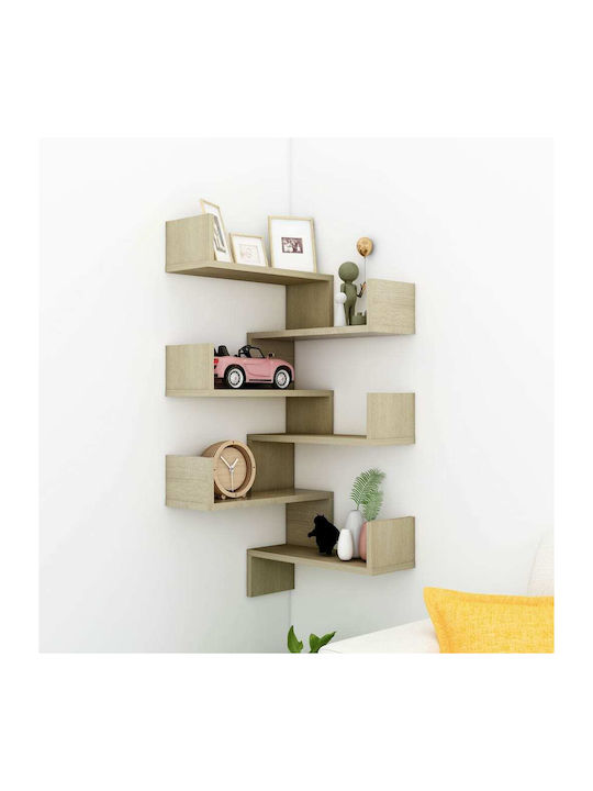 Corner Wall Shelves Sonoma Oak (2 Pieces) 40x40x50cm