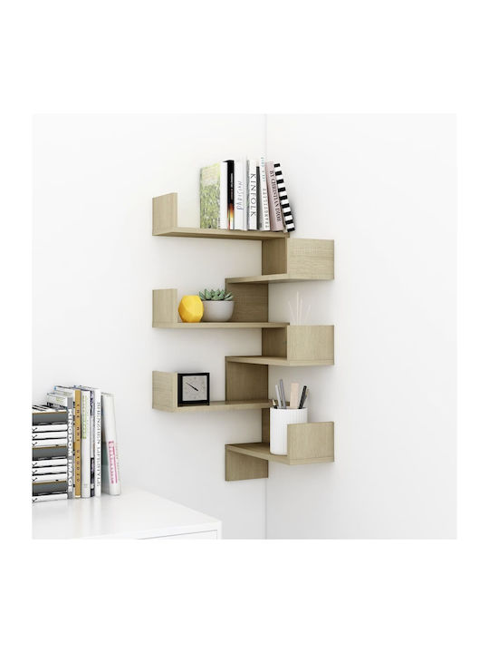 Corner Wall Shelves Sonoma Oak (2 Pieces) 40x40x50cm
