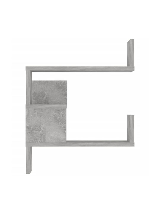Γωνιακά Ράφια Τοίχου Γκρι (2τμχ) 40x40x50εκ.