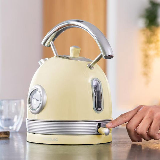 Cecotec Thermosense 420 Vintage Електрически Кана 1.8л 2200W Светложълт