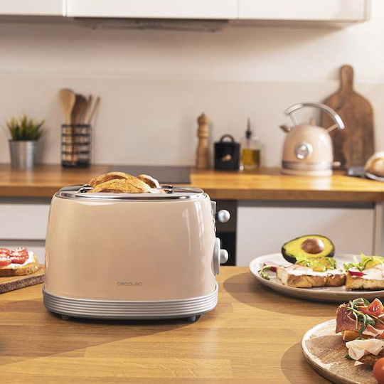 Cecotec Vintage 800 Toaster 2 Schlitze 850W Beige
