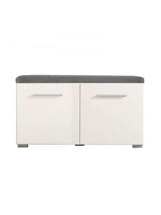 Beny Kom 760 Wooden Shoe Organizer Grey Oak-White lacquer 79x35x45cm