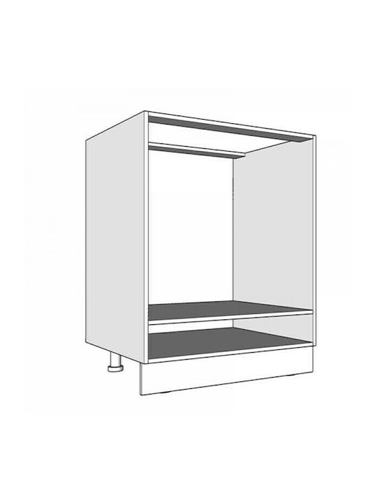 Diva Lower Oven Cabinet White 60x56x82pcs