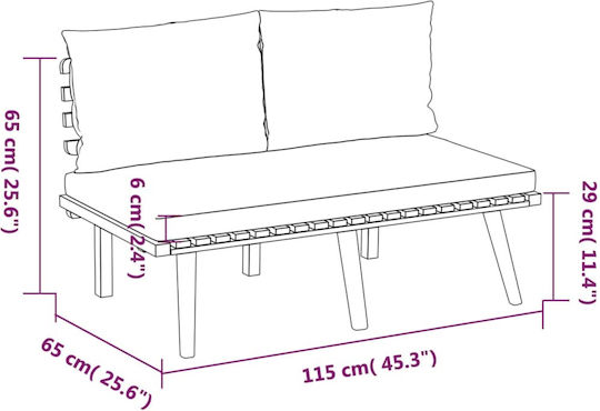 Garten- und Outdoor-Möbelsets 9 Stück Akazie mit Kissen