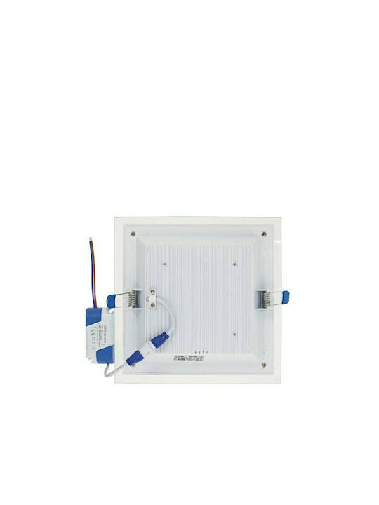 Vito Lena-SG Τετράγωνο Χωνευτό LED Panel 16W με Θερμό Λευκό Φως 3000K 20x20εκ.
