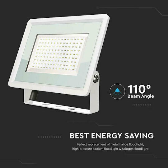 V-TAC F-class Waterproof LED Floodlight 100W Natural White 4000K IP65