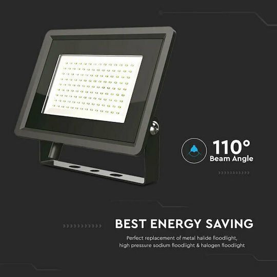 V-TAC Waterproof LED Floodlight 100W Warm White 3000K IP65