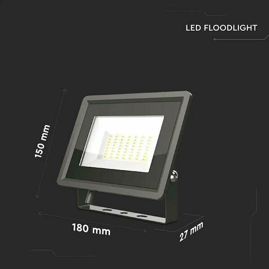 V-TAC F-class Στεγανός Προβολέας LED 50W Φυσικό Λευκό 4000K IP65