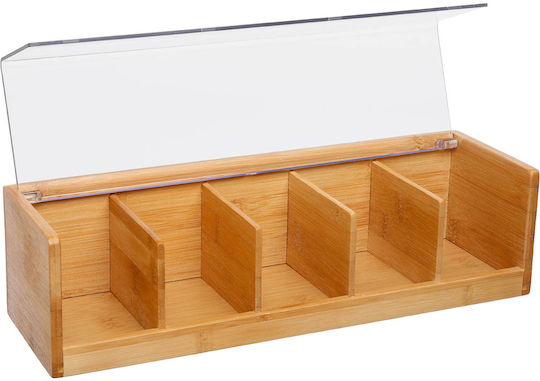 5Five Cuisine Κουτί για Τσάι με Καπάκι Ξύλινο Μπεζ 36x11x9.5cm 5Five Cuisine Κουτί για Τσάι με Καπάκι Ξύλινο Μπεζ 36x11x9.5cm