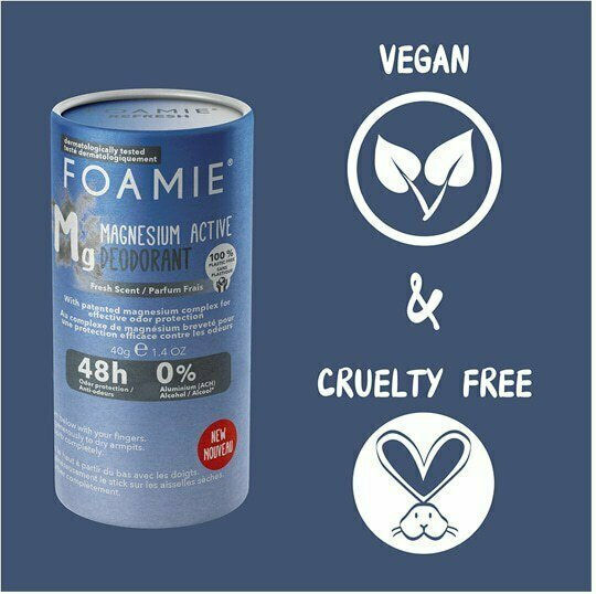 Foamie Refresh Magnesium Active Αποσμητικό 48h σε Stick Χωρίς Αλουμίνιο 40gr