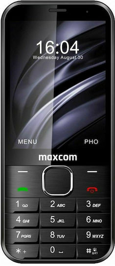 MaxCom MM334 Single SIM Κινητό με Κουμπιά Μαύρο