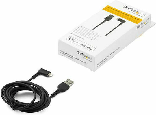 StarTech Angle (90°) / Regular USB to Lightning Cable Μαύρο 2m (RUSBLTMM2MBR)