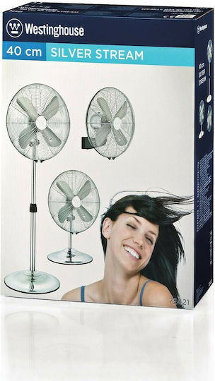 Westinghouse Ventilator Pe Piedestal 47W Diametru Ventilator 40cm Argintiu