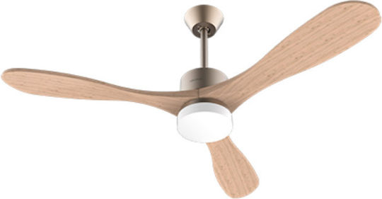 Cecotec Energysilence Aero 5290 Golden Pro 05983 Ceiling Fan 132cm with Light and Remote Control Beige