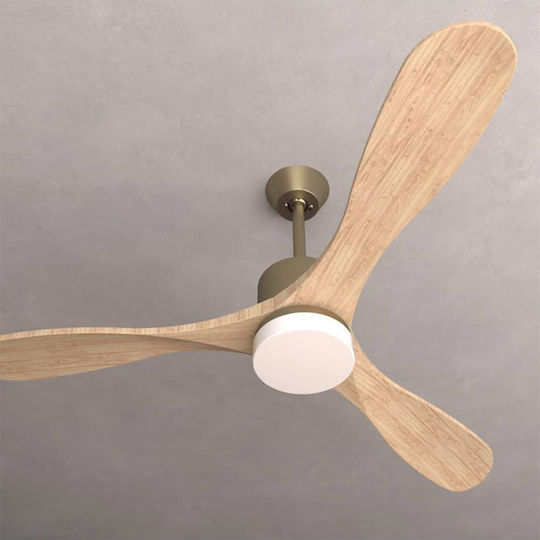 Cecotec EnergySilence Aero 5290 Pro Ceiling Fan 132cm with Light Fixture Beige / Silver