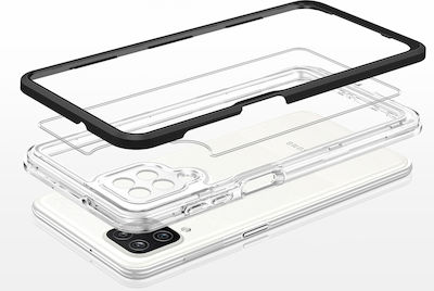 Hurtel Clear 3in1 Silicone Back Cover Black (Galaxy A12)