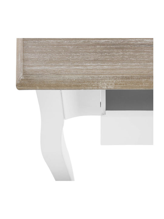 Bedside Table Chrysa Wooden White 47.1x30x65.5cm