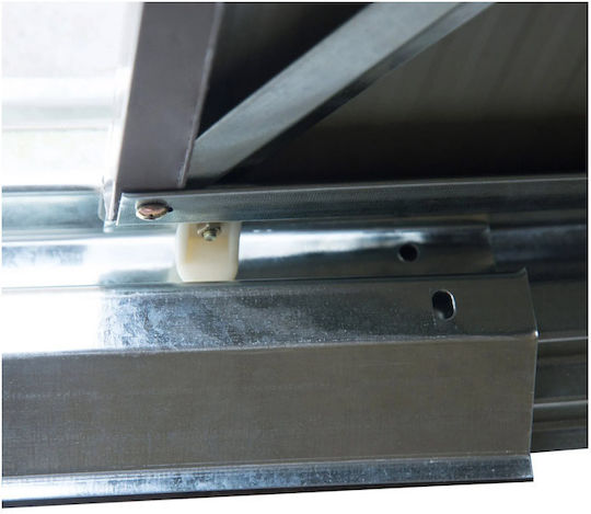 Depozit Metalic De Grădină Galvanizat Gri Rezistent La Vânt L2.13xLățime1.27xÎnălțime1.85m
