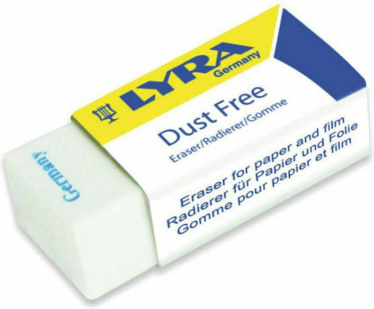 Lyra Eraser for Pencil and Pen Dust Free 39x16x11mm 1pcs White