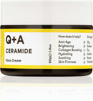 Q+A Natural Skincare Αnti-aging , Moisturizing & Firming Day Cream Suitable for All Skin Types with Ceramides 50gr