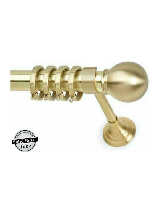 Anartisi Metallic Curtain Pole Sfera Single Φ35mm 160cm Satin gold