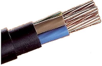 Nexans NYY E1VVR Netzkabel mit Durchmesser 4x10mm² in Schwarz Farbe 1m