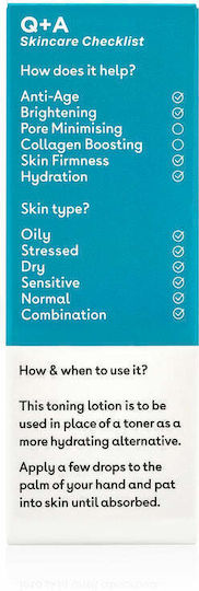 Q+A Natural Skincare Marine Hyaluronate Lotion Gesichtswasser zur Toning mit Hyaluronsäure 100ml
