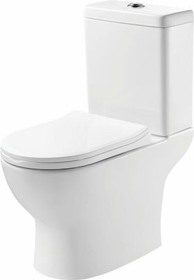 Gloria Optasia Wall Mounted Porcelain Low Pressure Rectangular Toilet Flush Tank White