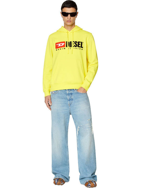 S-ginn-hood-div Sweatshirt with Hood Yellow