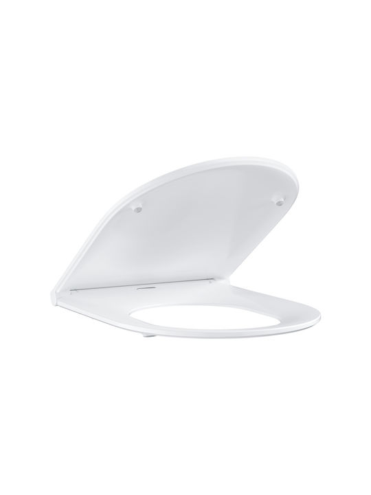 Grohe Bau Ceramic Καπάκι Λεκάνης Slim Soft Close Μαρμάρινο 42.3x36.4cm Λευκό