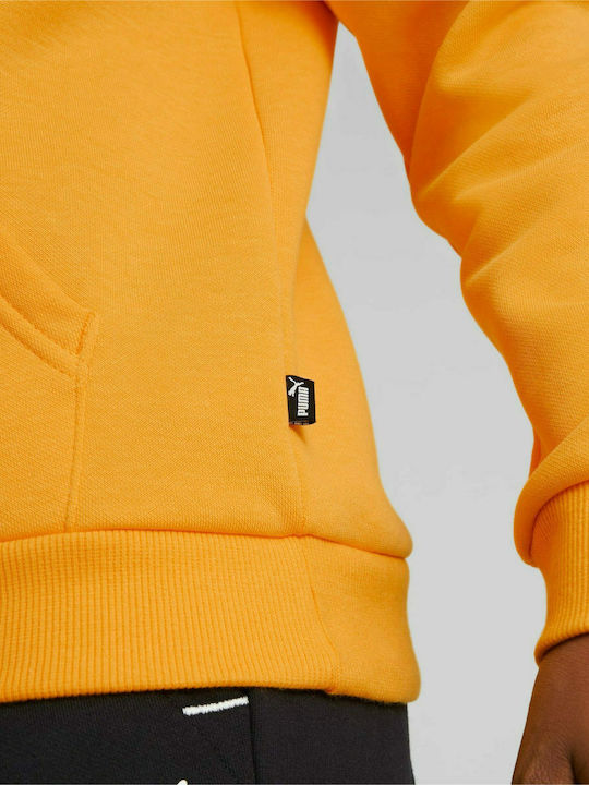 Puma Kids Sweatshirt with Hood and Pocket Yellow Essentials 2