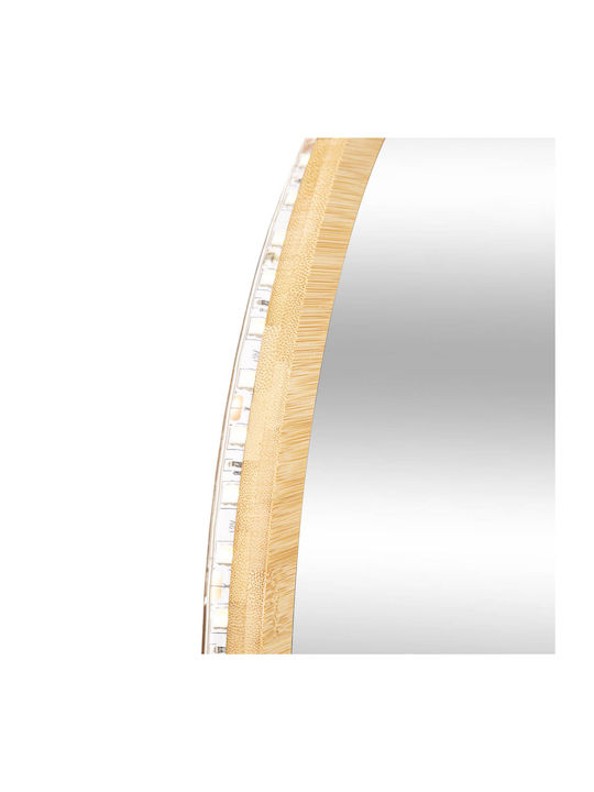 5Five F-V Round Στρογγυλός Καθρέπτης Μπάνιου Led από MDF 57x57cm Καφέ