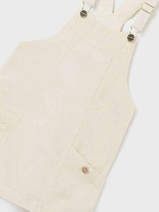 Kids' Corduroy Overall Skirt Monochrome Beige