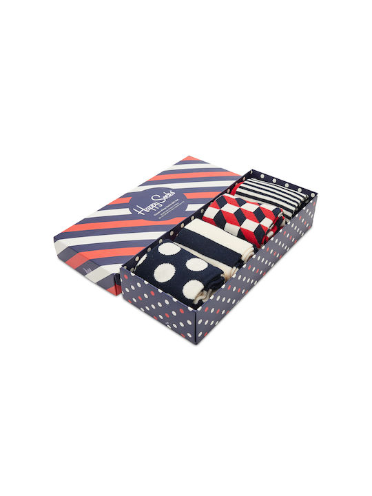 Happy Socks Κάλτσες με Σχέδια Πολύχρωμες 4Pack