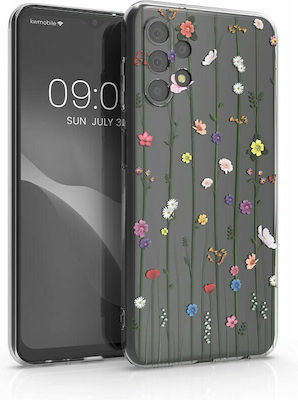 KWmobile Design Wildflower Vines Silicone Back Cover Multicolor / Transparent (Galaxy A13 4G)