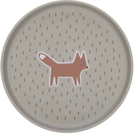 Laessig Παιδικό Πιάτο Φαγητού από Πλαστικό Little Forest Fox Γκρι
