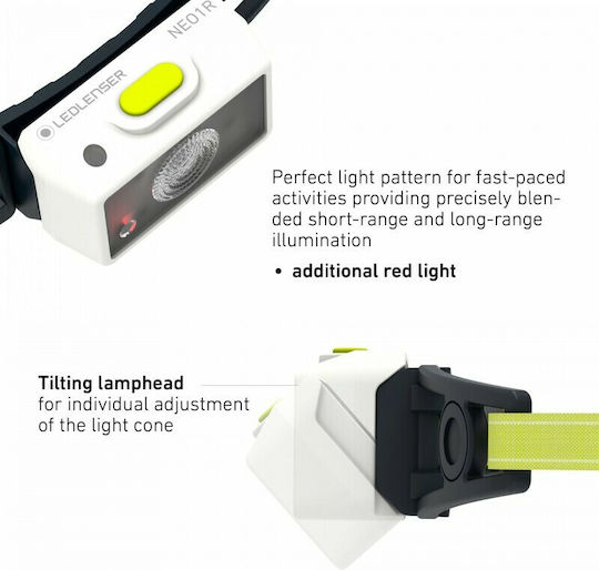 LedLenser Επαναφορτιζόμενος Φακός Κεφαλής LED IP67 με Μέγιστη Φωτεινότητα 250lm NEO1R