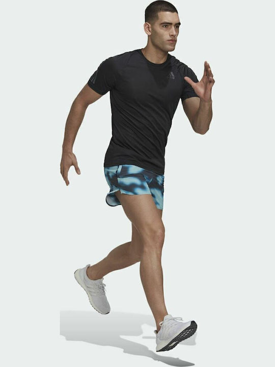 Run Icons Αθλητική Ανδρική Βερμούδα Μπλε