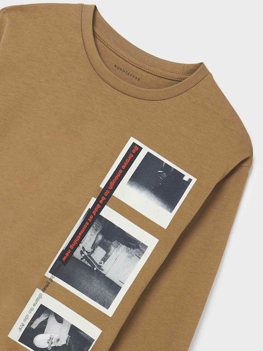 Kids' Shirt Long Sleeve Brown skate