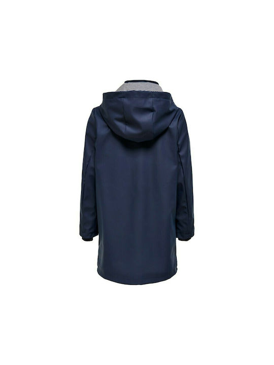 Kids Only Waterproof Kids Coat Long Hooded Blue