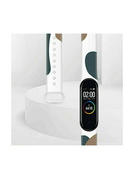 Hurtel Moro Strap Silicone with Pin Camo Black (11) (Mi Band 3/Mi Smart Band 4)