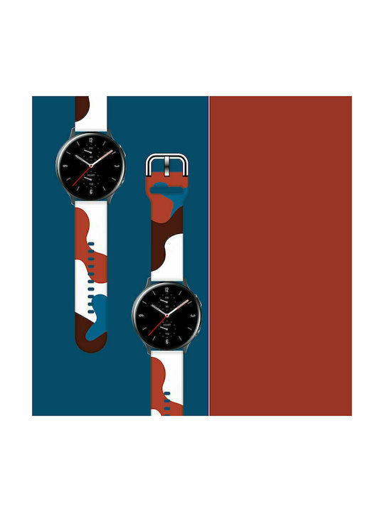 Hurtel Moro Strap Silicone Camo Black (8) (Galaxy Watch 42mm)