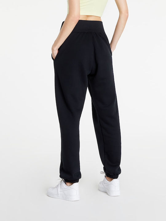 Phoenix Fleece Pants Ψηλόμεσο Παντελόνι Φόρμας με Λάστιχο Fleece Μαύρο