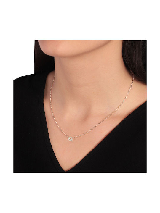 Silver platinum plated necklace Chain Chain Original Letter Q