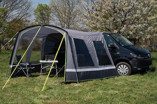 High Peak Cort De Camping Tunel Pentru Automobil Gri Pentru 2 Persoane 300x300x195cm