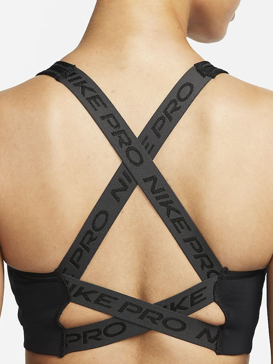 Dri-FIT Pro Γυναικείο Αθλητικό Μπουστάκι Μαύρο με Επένδυση
