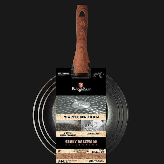 Berlinger Haus Ebony Rosewood Collection Σετ Τηγάνια 3 Σκευών