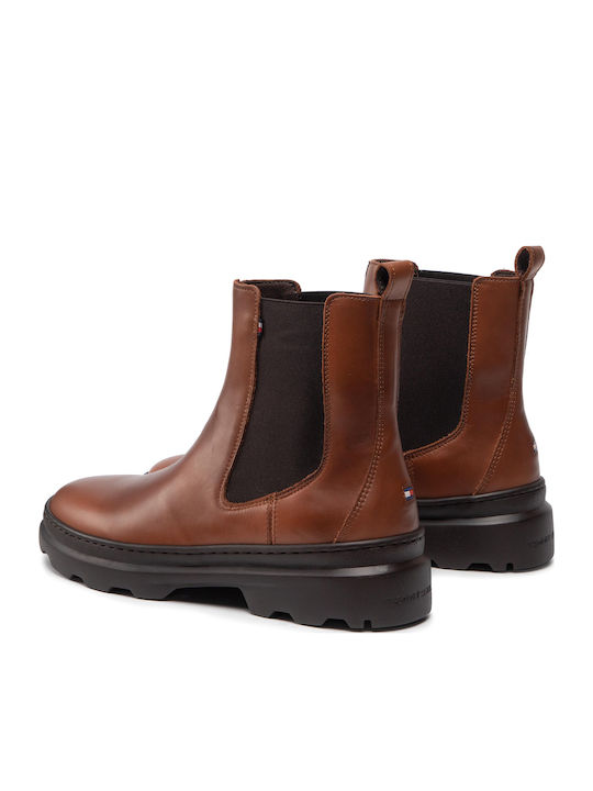 Leder Tabac Braun Chelsea Stiefeletten